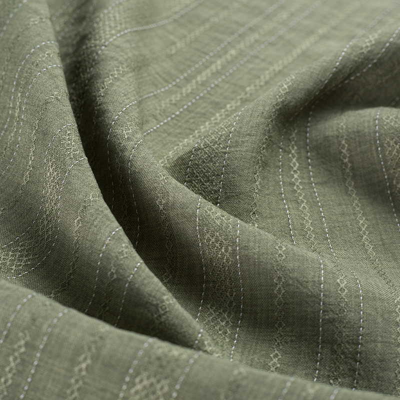 HY557-Rayon 136GSM 99%P 1% Rayon Diamond Alternerande tjocklek Rand Lyocell-tyg
